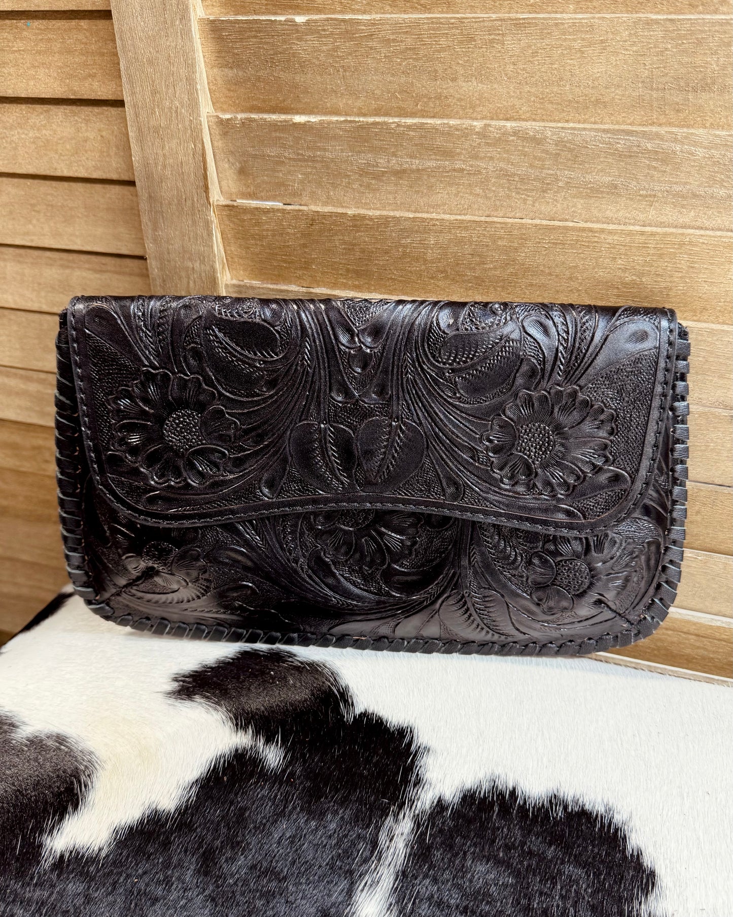 Mini Ohlay Tooled Crossbody *Black