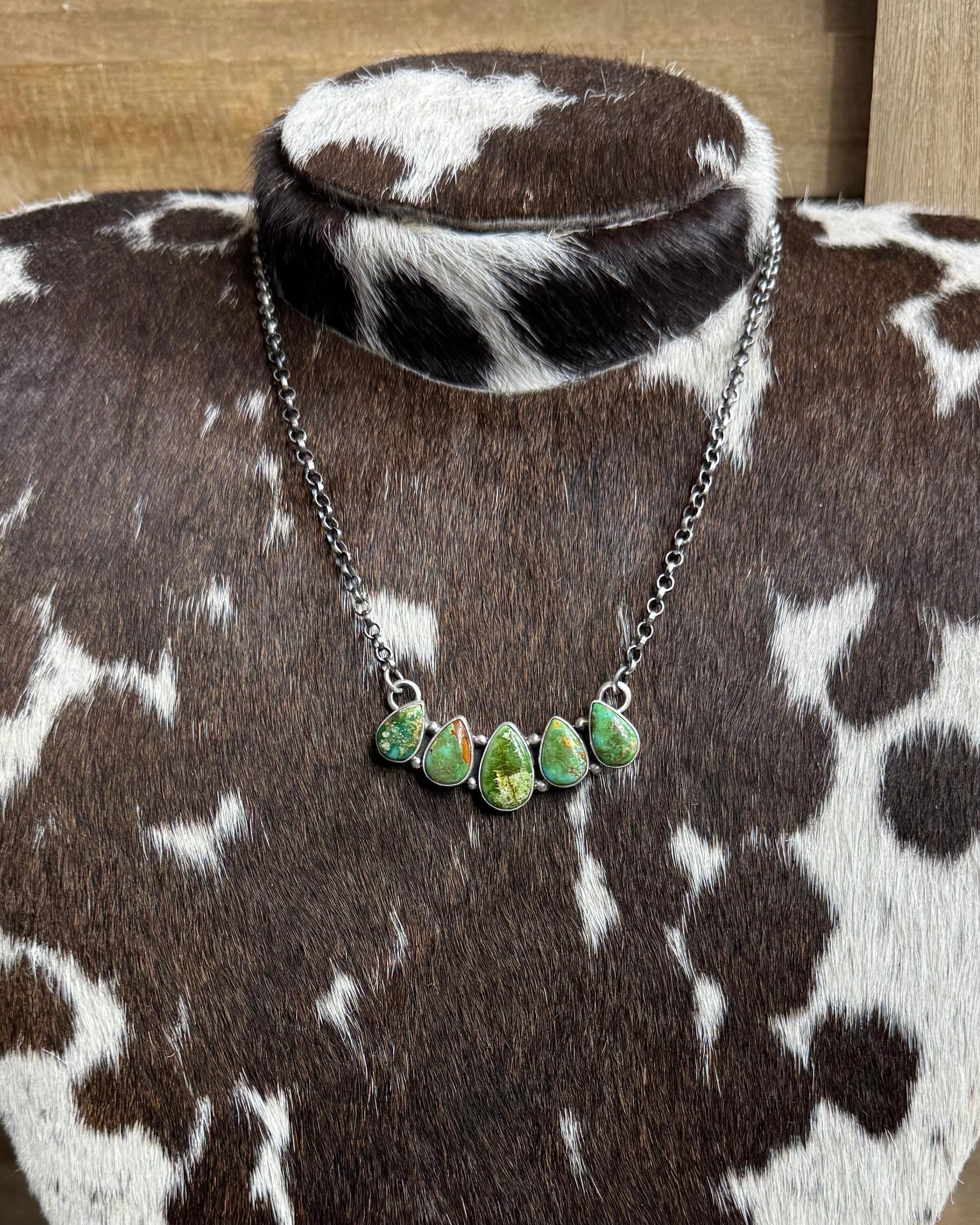 20” Sonoran 5 Stone Teardrop Necklace *Native