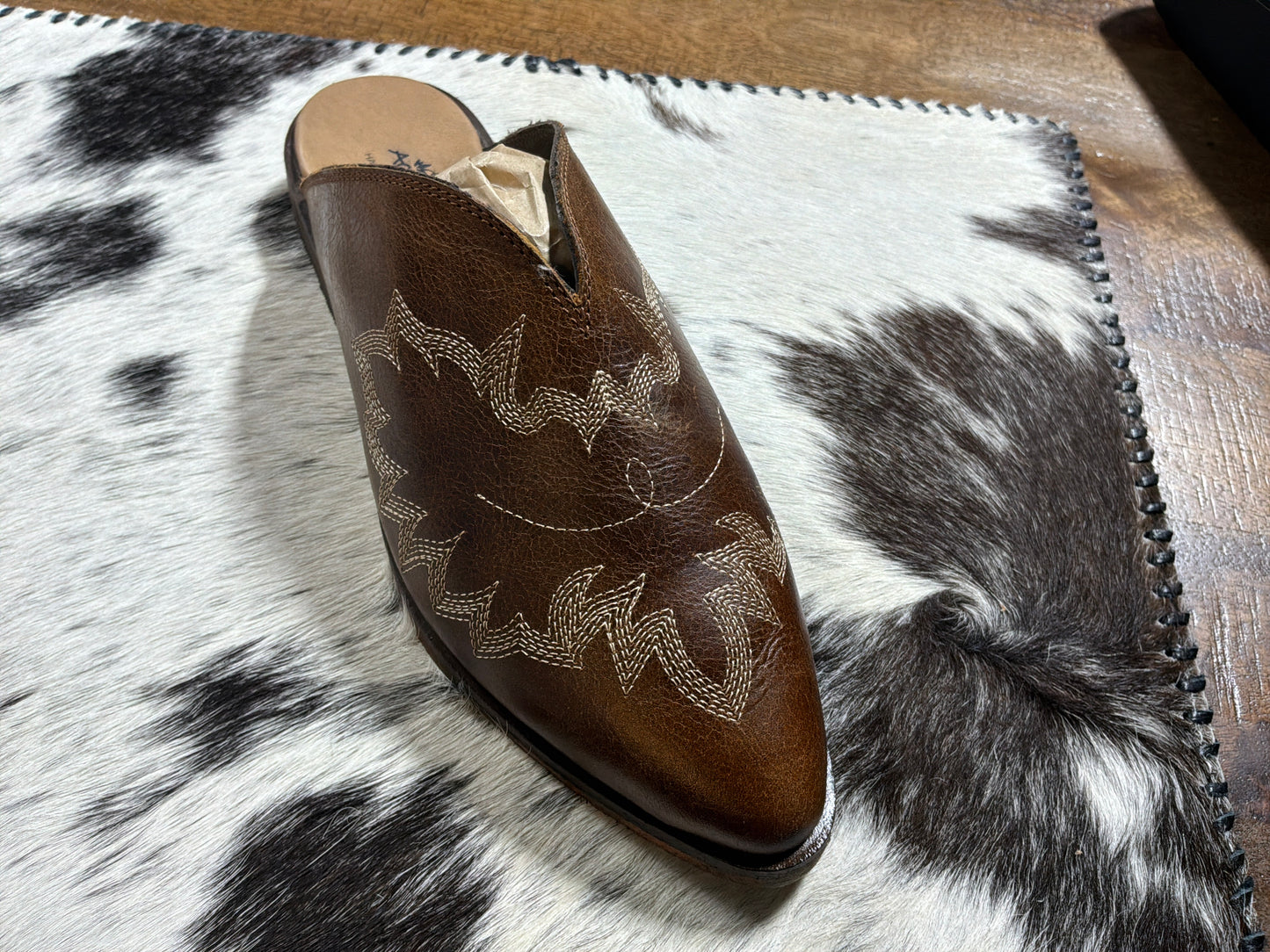 Oakley Brown Leather Mule