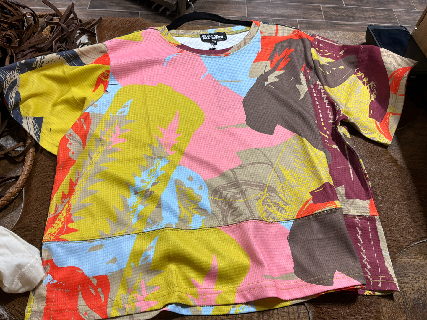 Neon Roundup Boots Tee