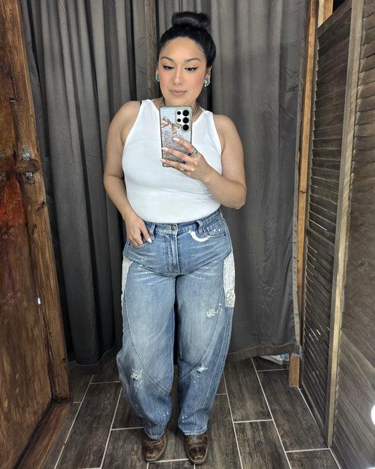 Bandana Barrel Jeans