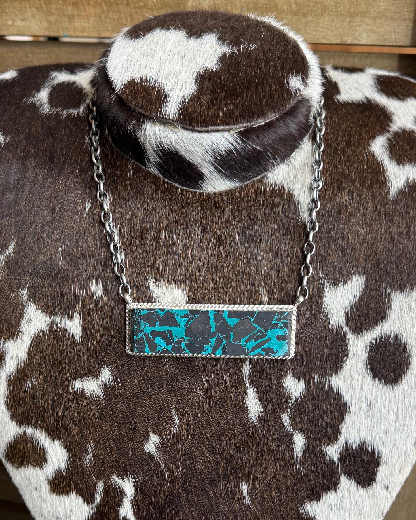 XL Black Buffalo Bar Necklace *Native