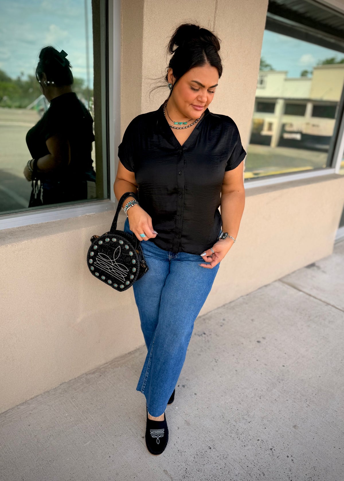 Basic Luxe Button Up *Black