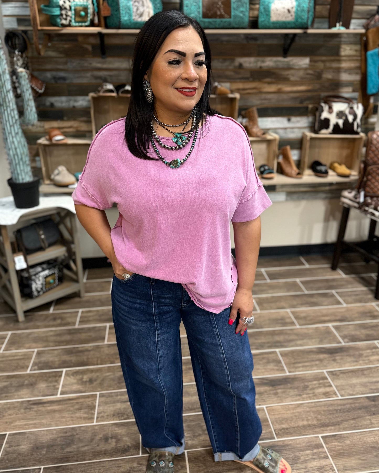 Orchid Mineral Oversized Top