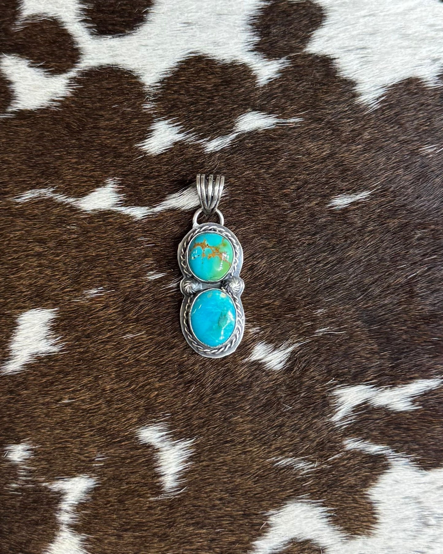 2 Stone Kingman Pendant *Native