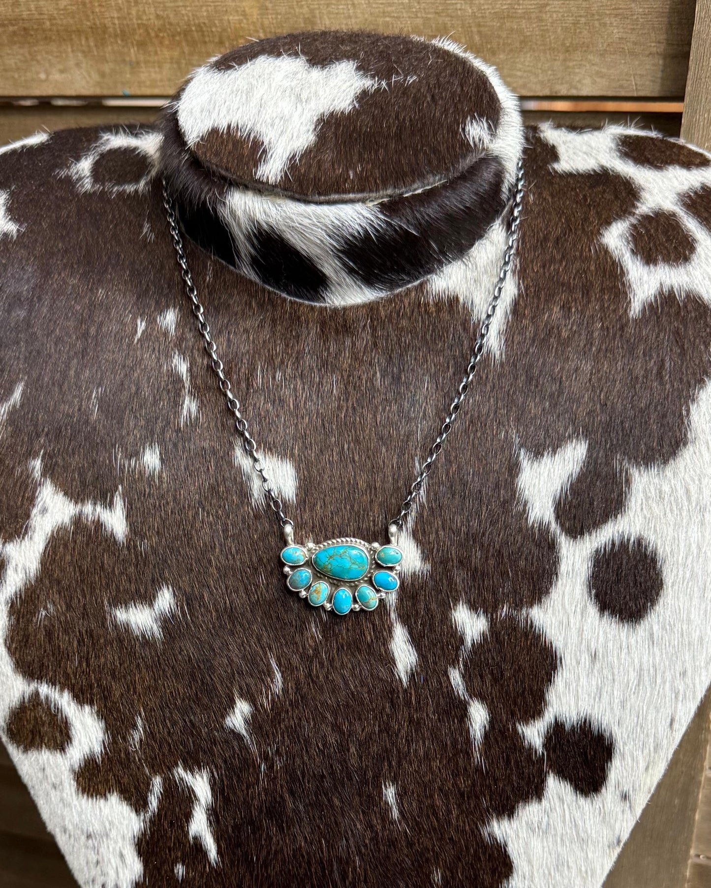 Turquoise Half Cluster Necklace *Native
