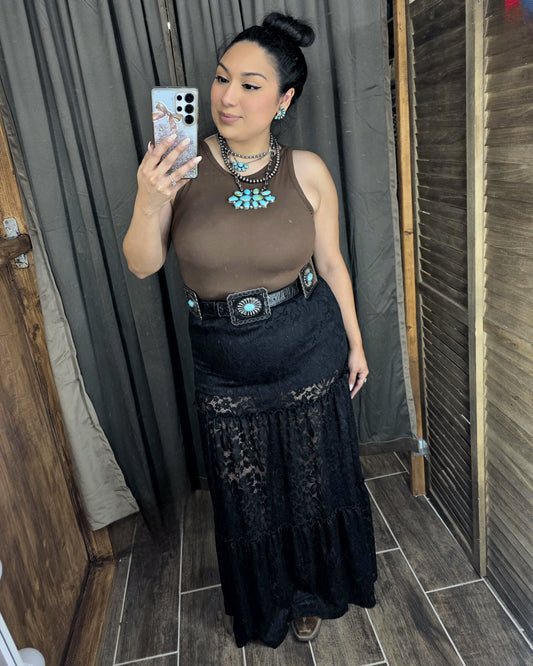 Cute In Lace Skirt *Black