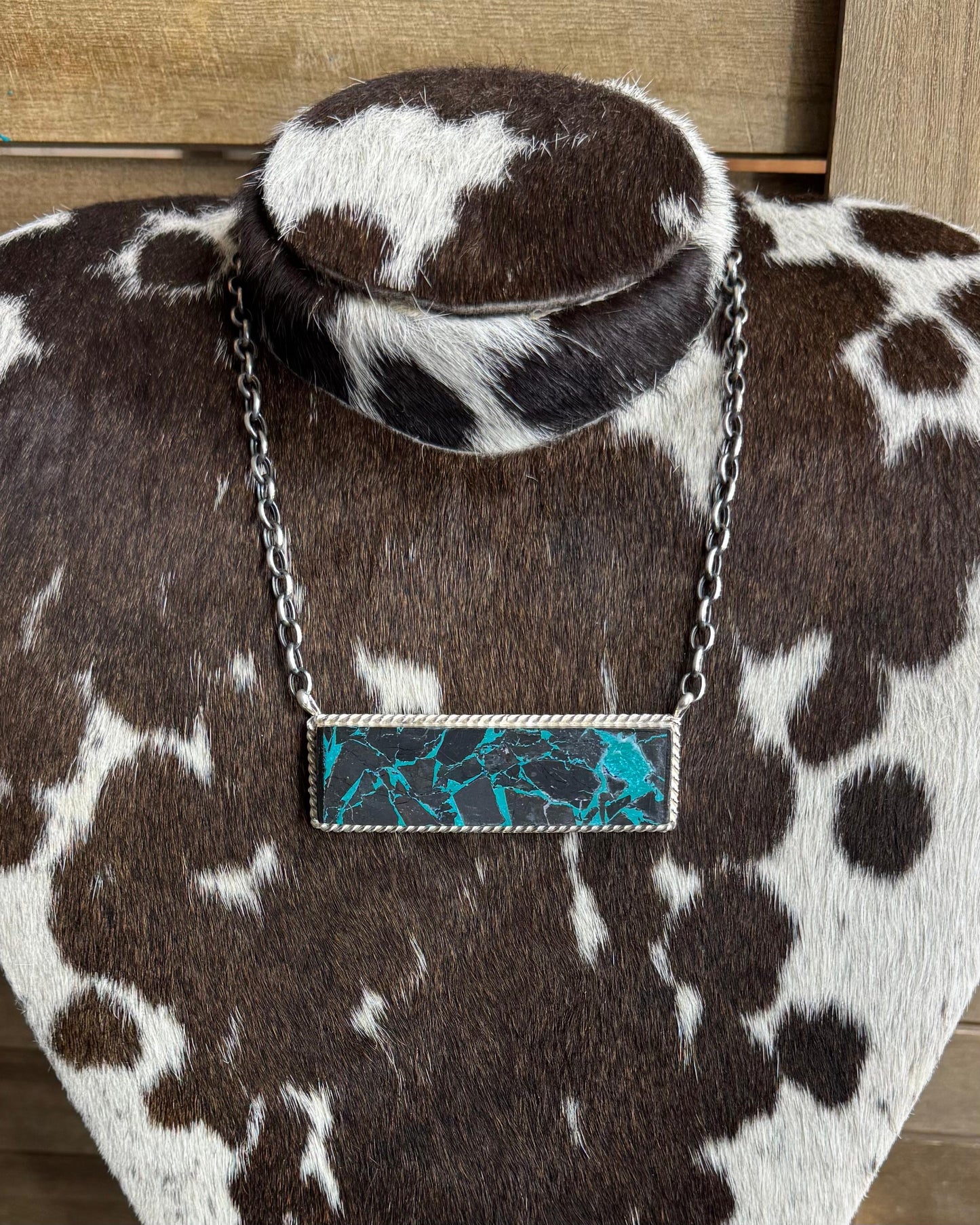 XL Black Buffalo Bar Necklace *Native
