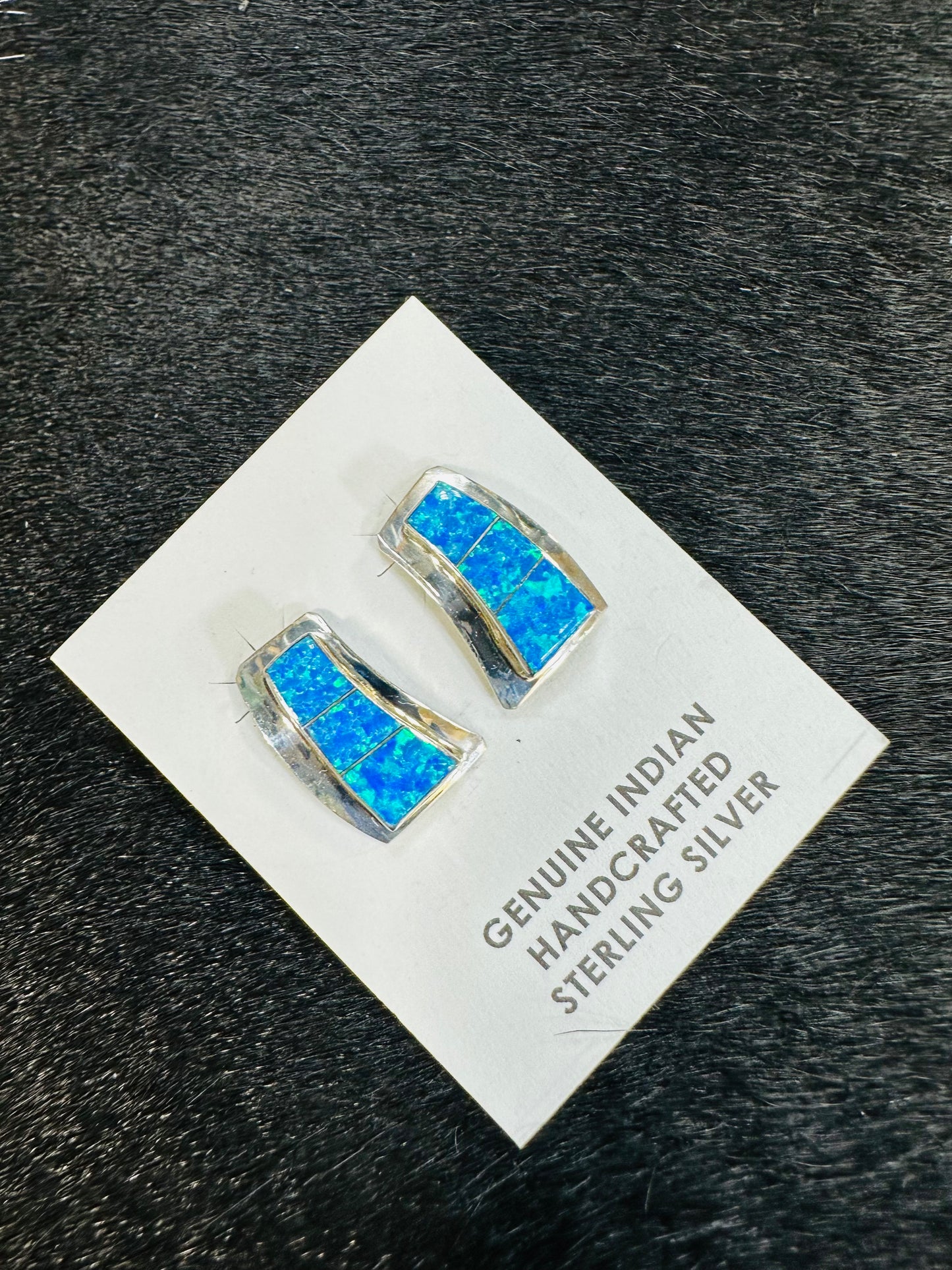 Blue Opal Earrings