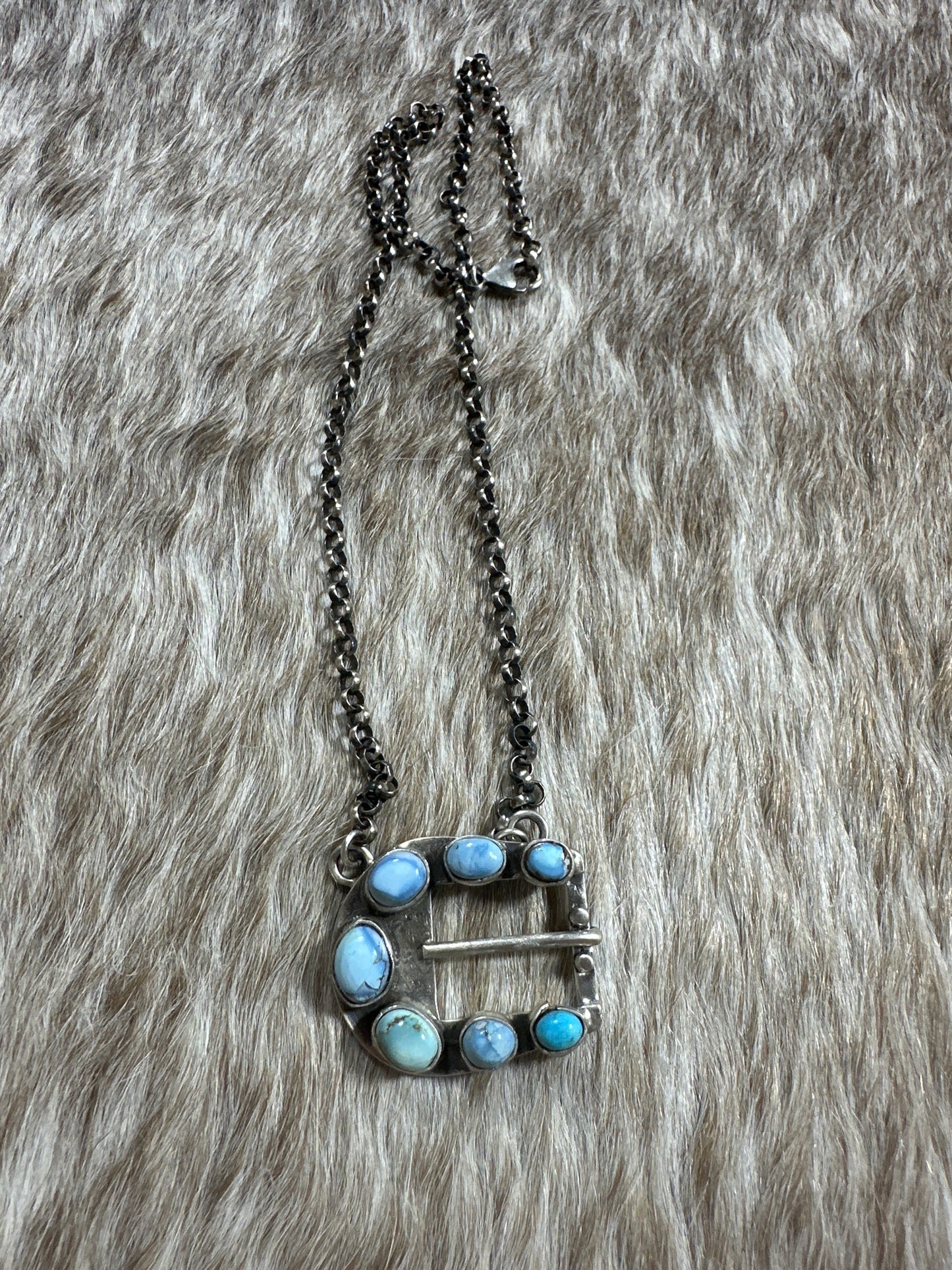 Golden Hills Belt Buckle Necklace *Native