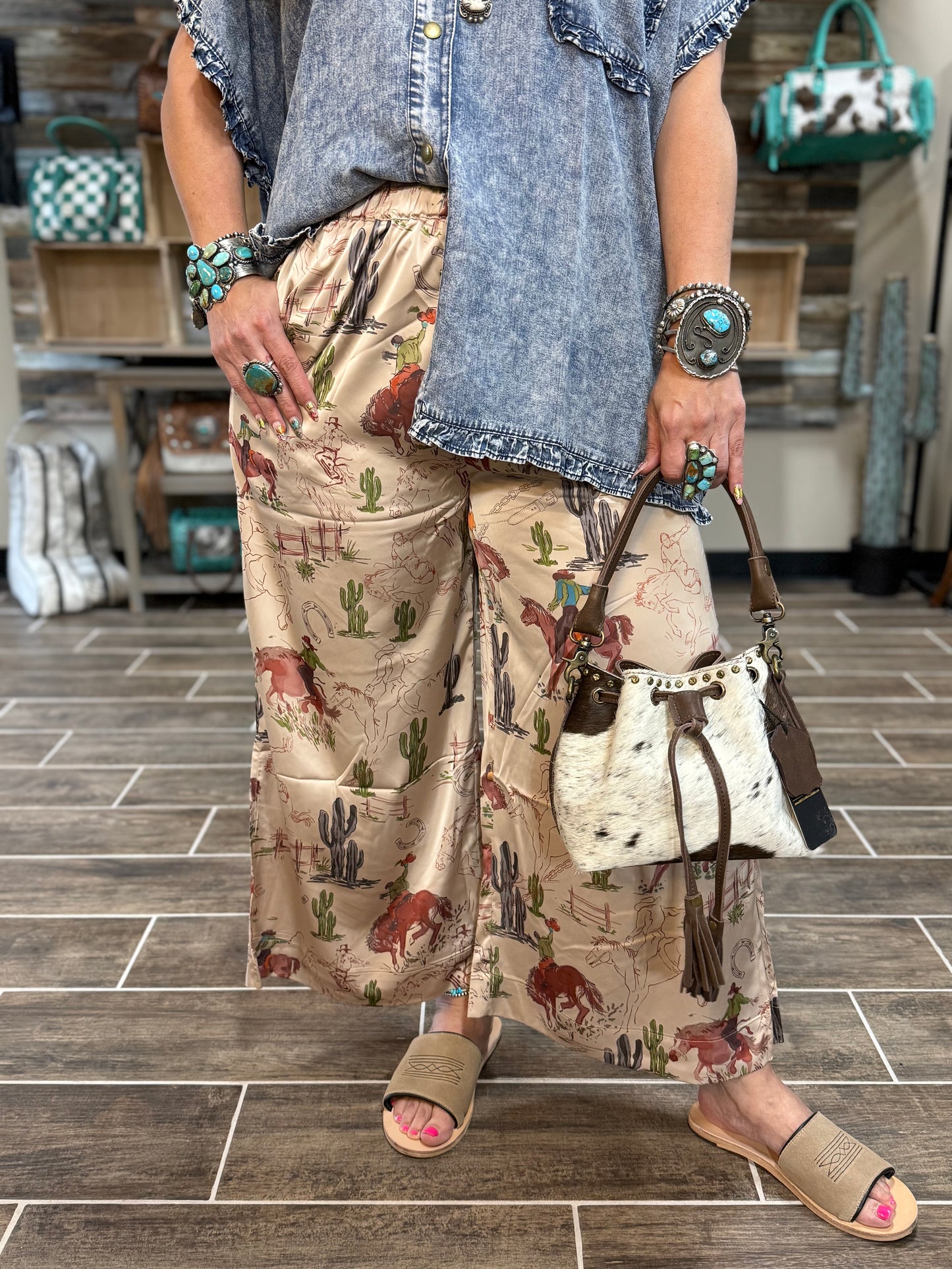 Desert Rodeo Satin Pants