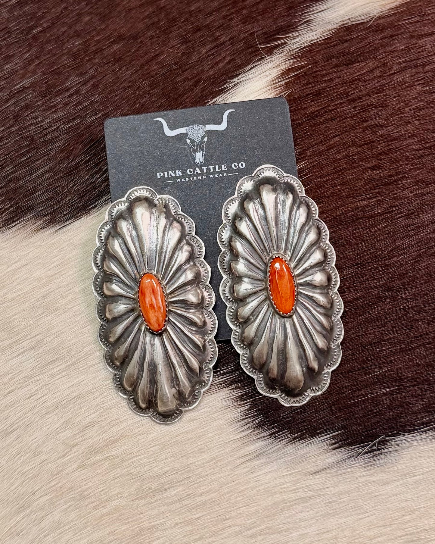 Yolanda Christian Spiny Concho Stud Earring *Native
