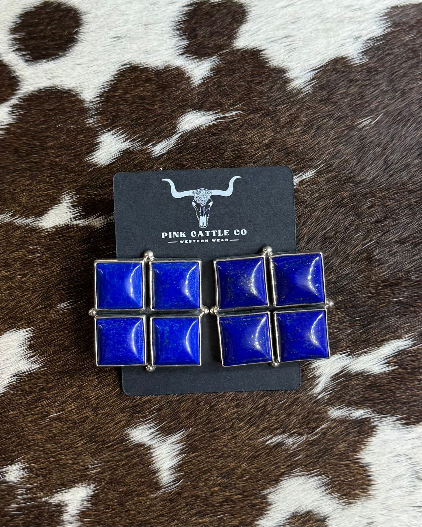 Federico Jimenez Lapis Square Earrings