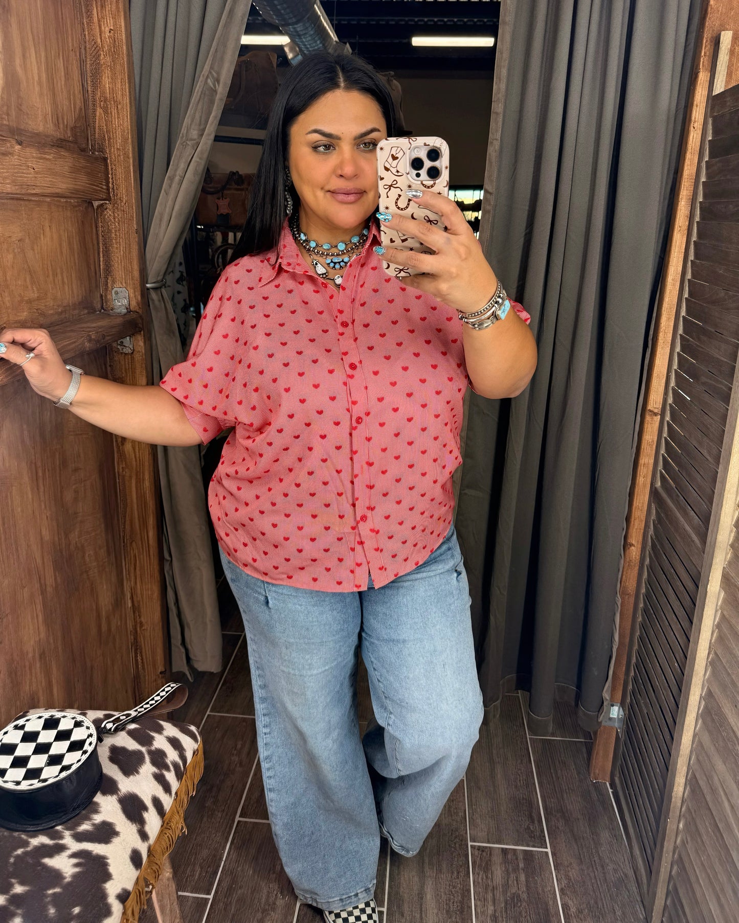 Cowgirl Brush Button-Up