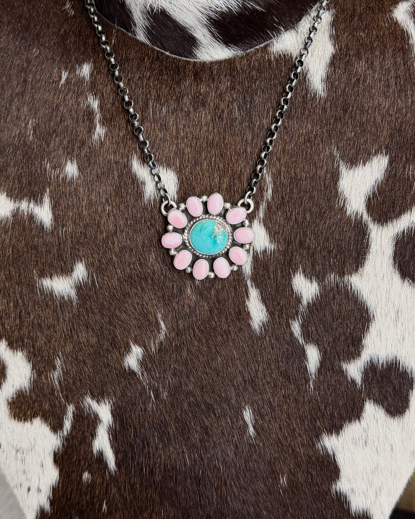 Pink Conch Sonoran Cluster Necklace *Native
