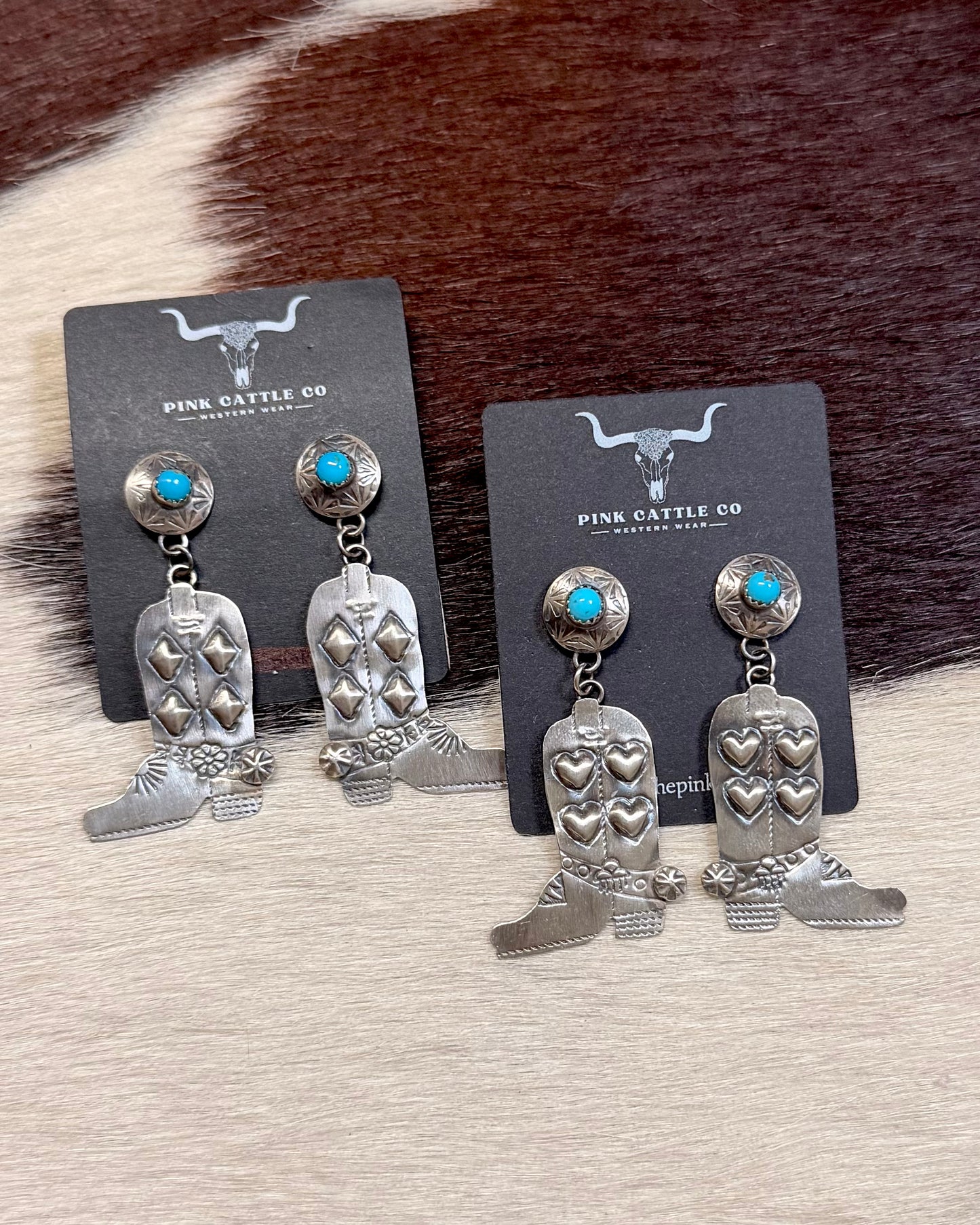 Tim Yazzi Diamond Boot Earrings *Native (Stone Varies)