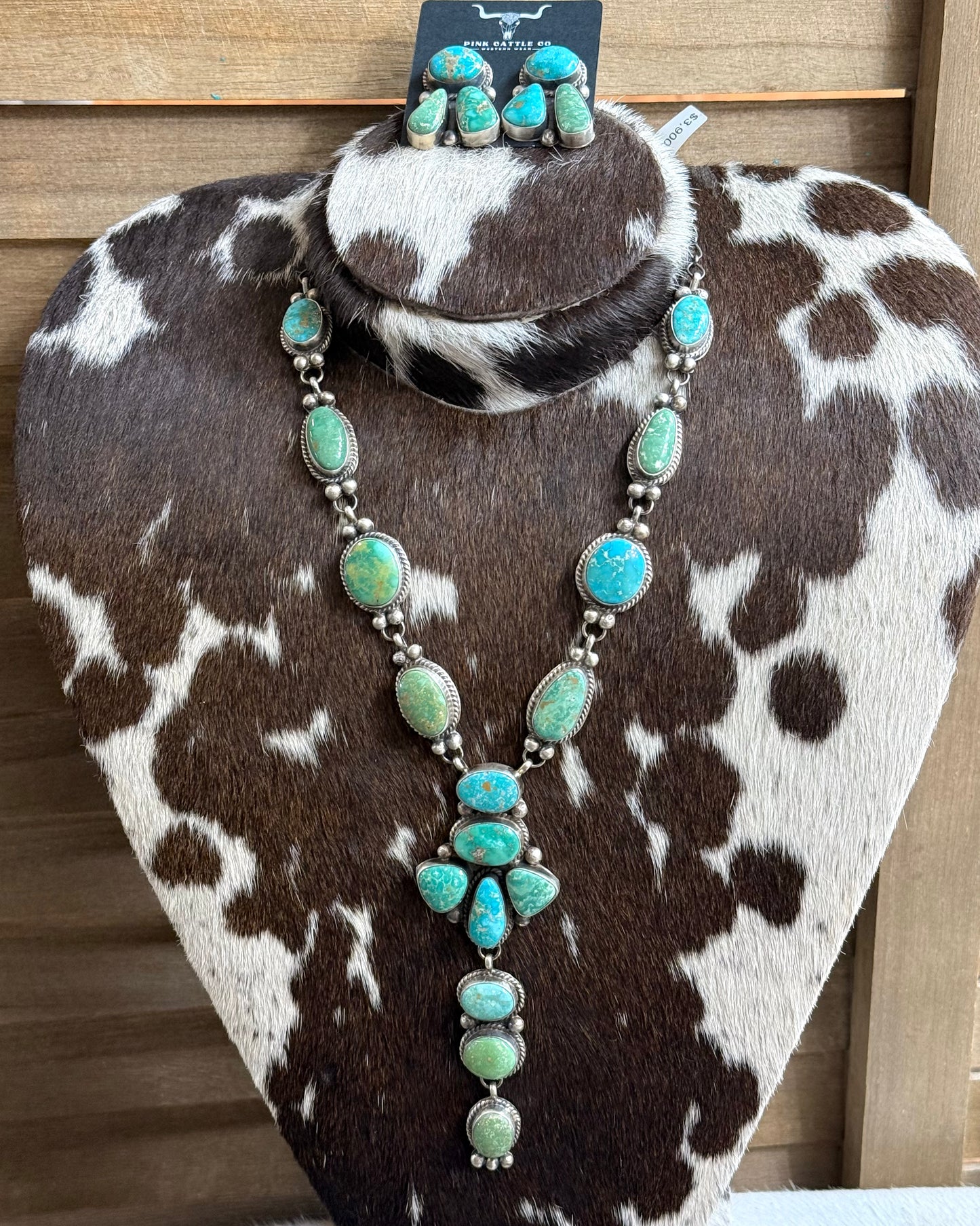 Emerald Valley Half Cluster Lariat Statement Set *Native