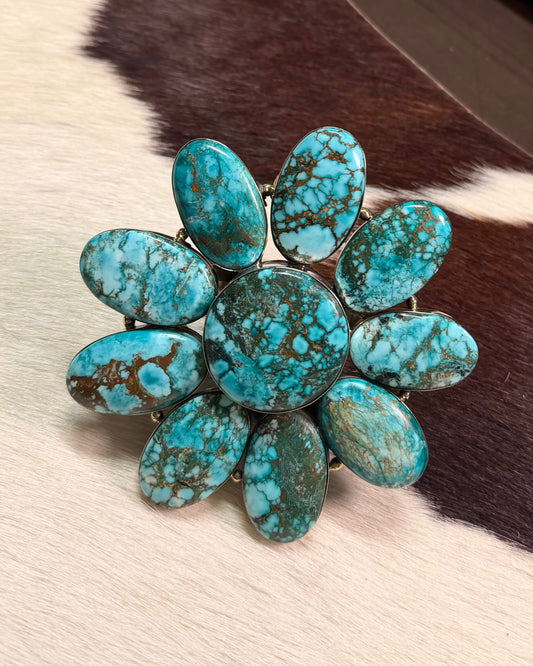 Tibet Turquoise German Silver Cuff