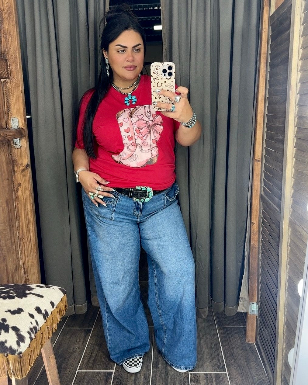 Red Heart Boot Tee