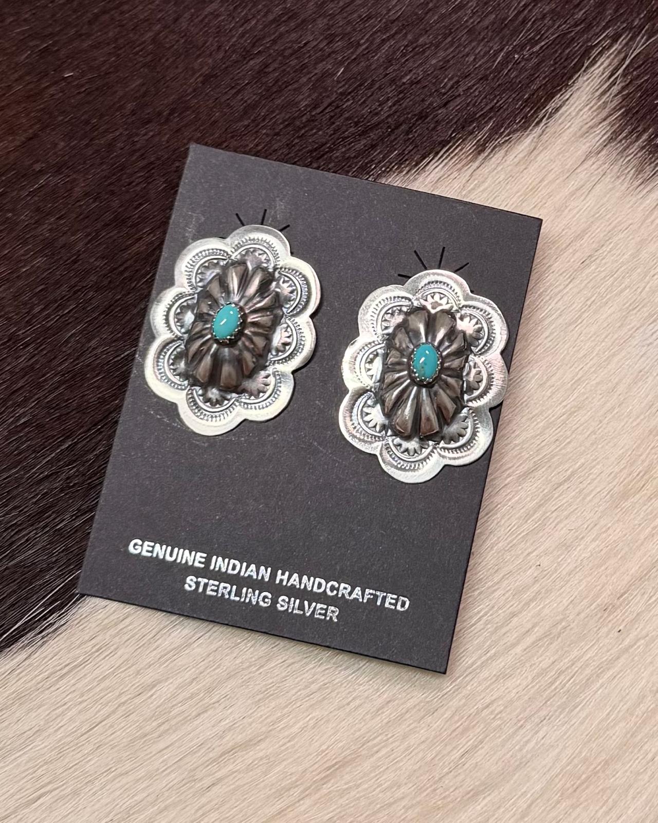 Turquoise Concho Studs *Native