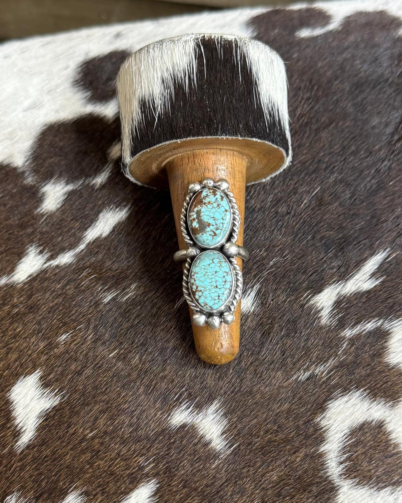Double #8 Stone Adj Ring *Native