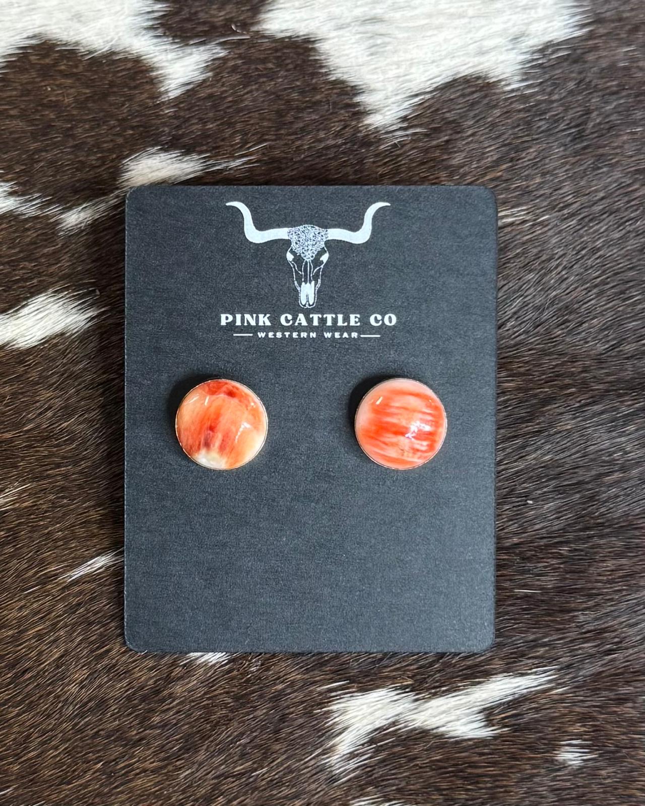 Orange Spiny Simple Studs