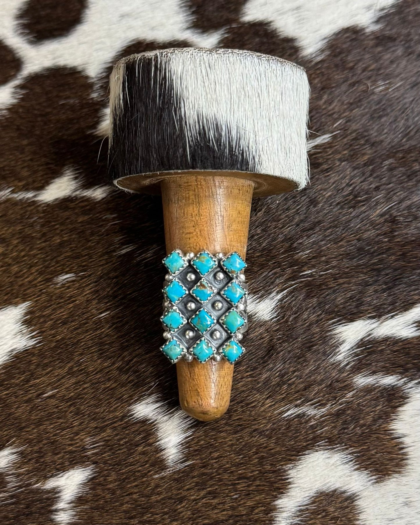 Blue Diamond Shape Mutli Stone Ring *Native