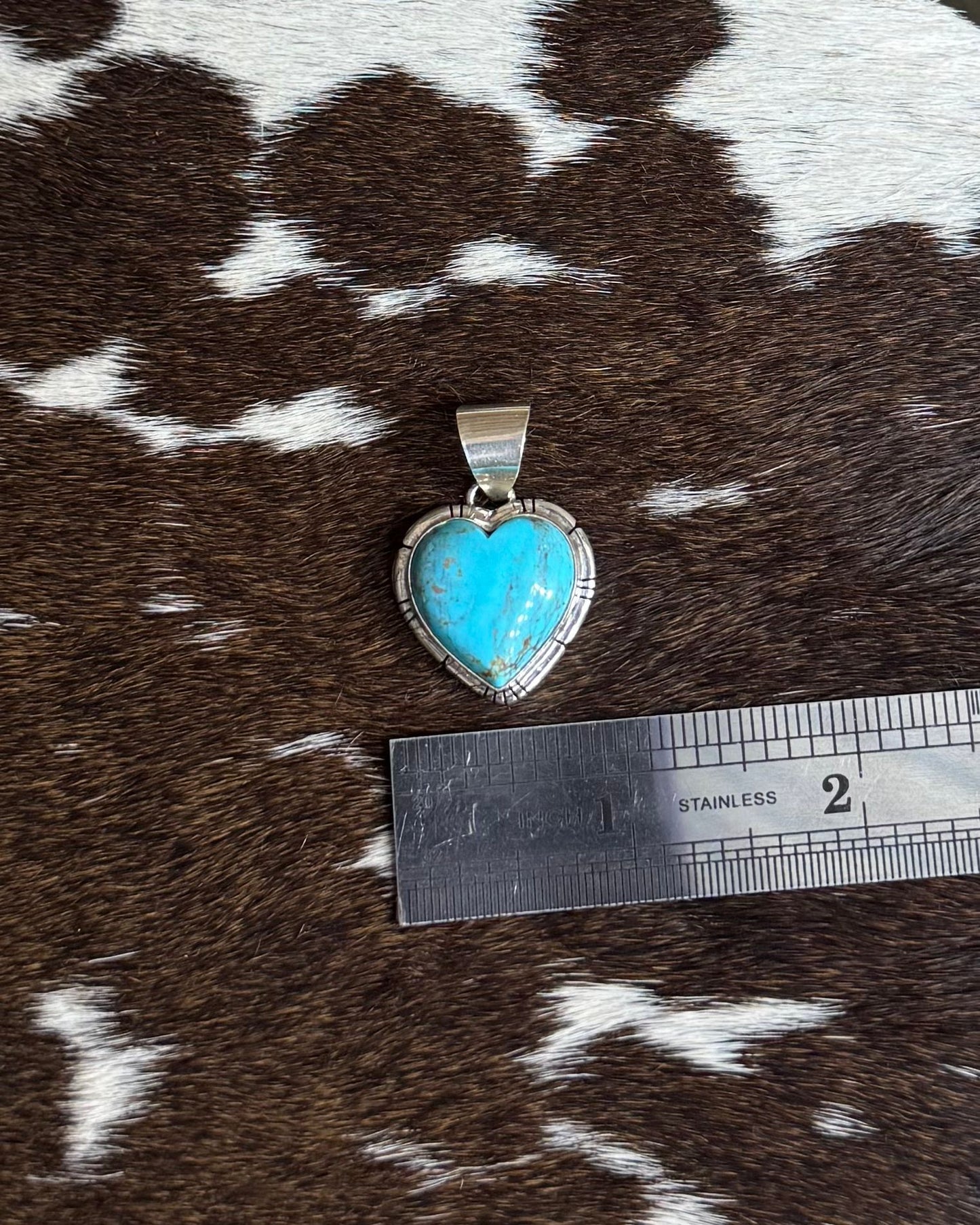 Turquoise Heart Pendant *Native