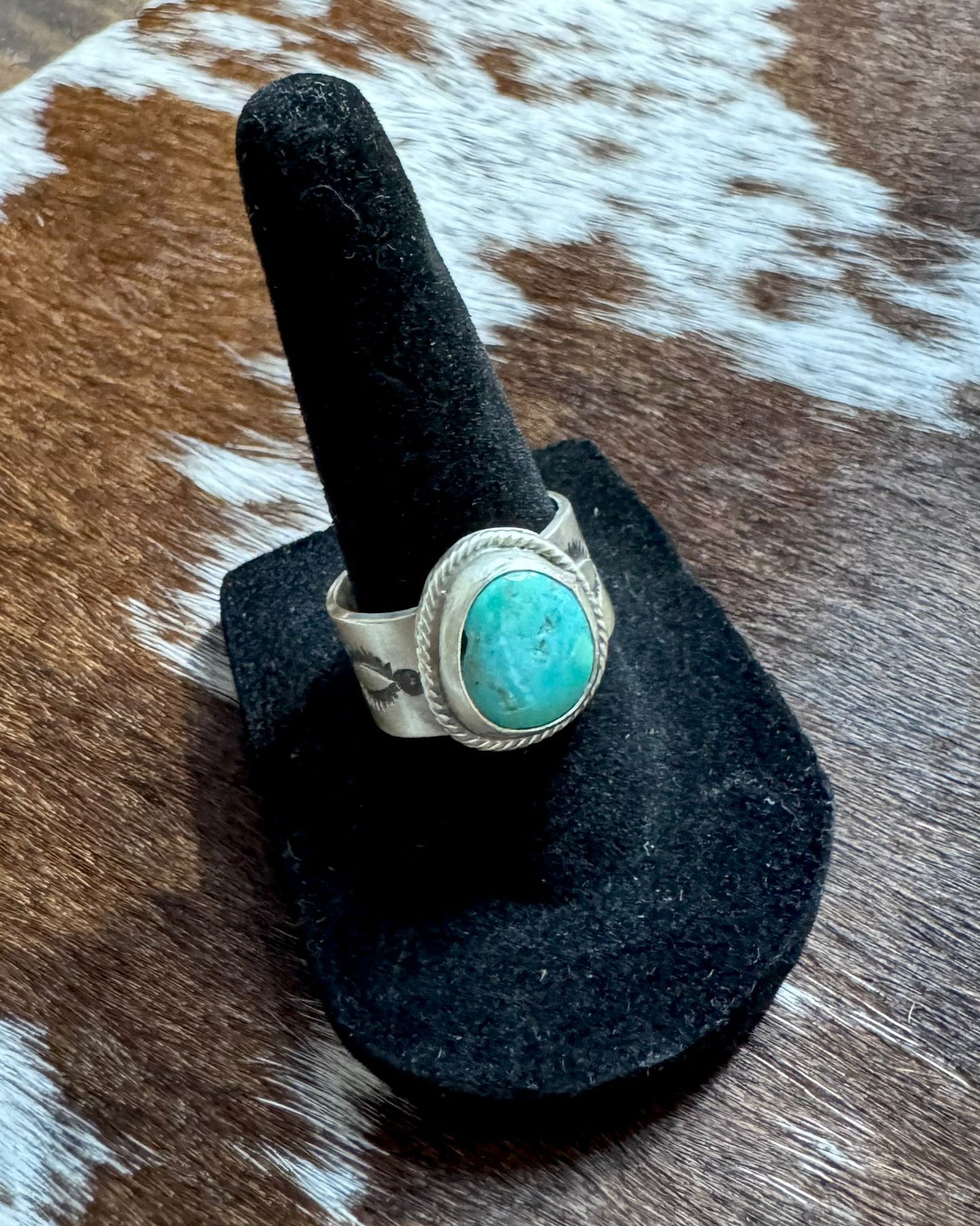 Thick Band Turquoise Ring