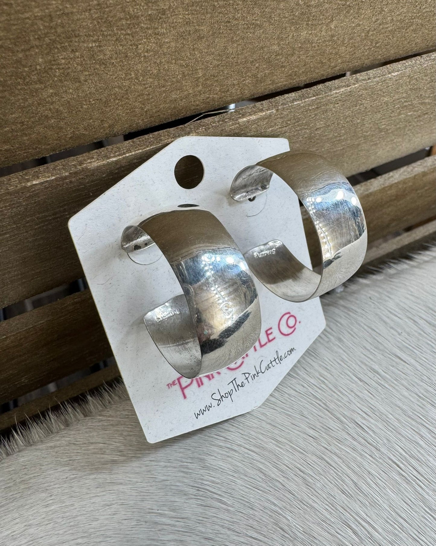 Sterling Thick Half Hoops