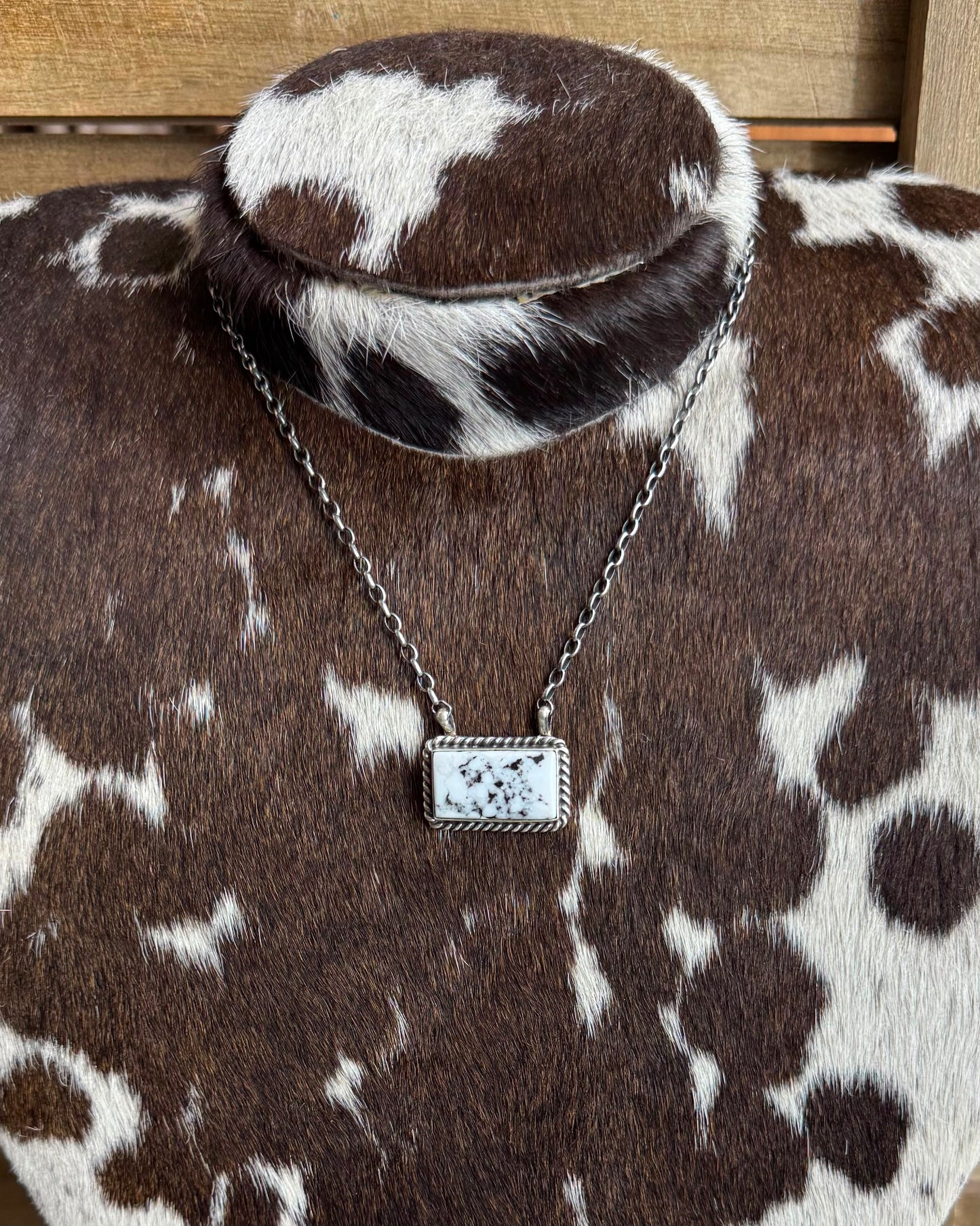White Buffalo Bar Necklace *Native