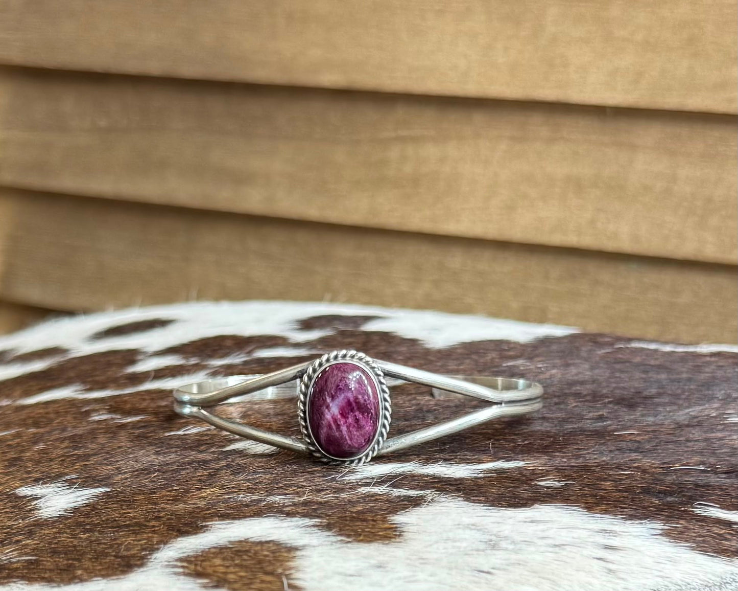 Single Stone Purple Spiny Cuff *Native
