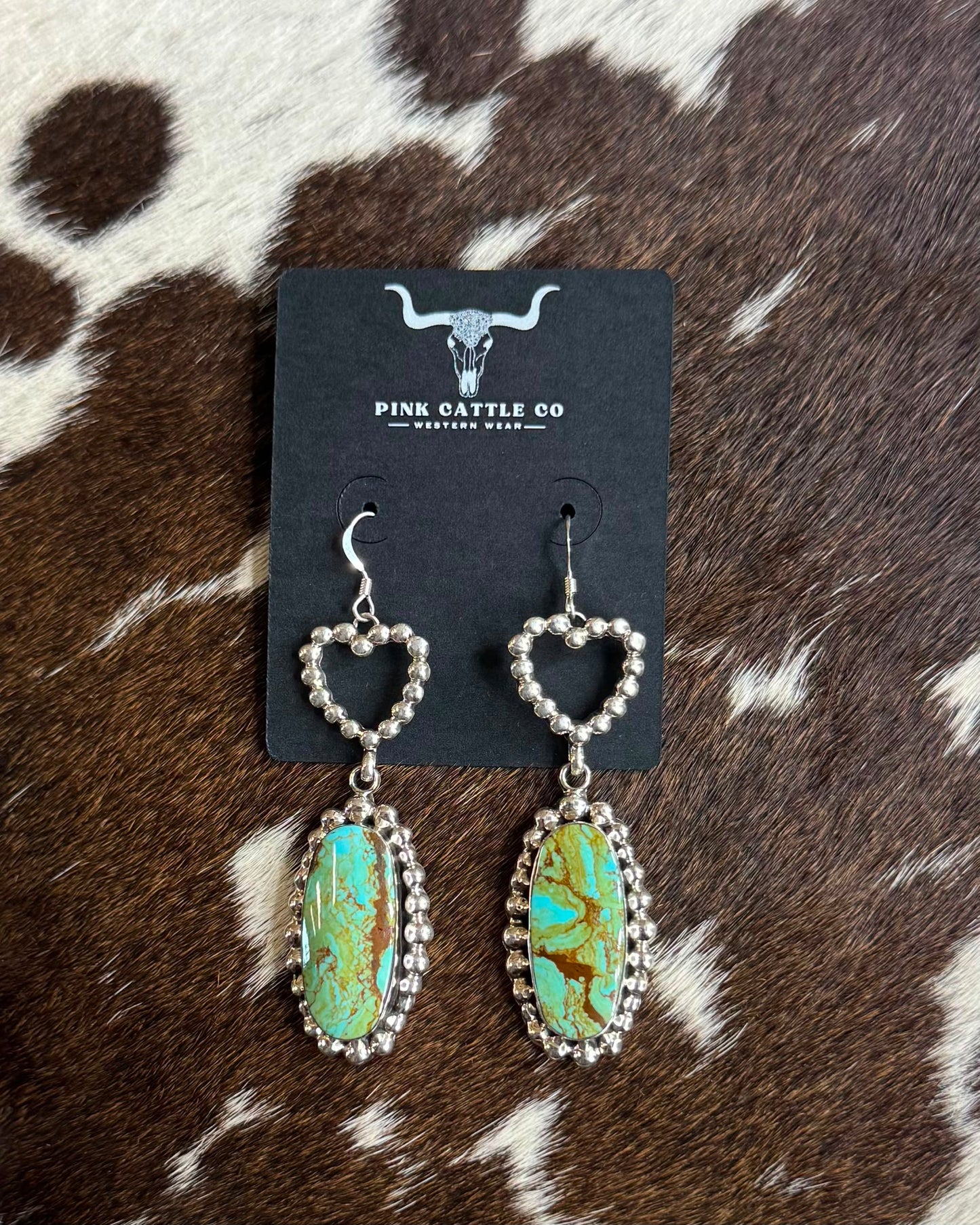 Heart Oval Dangle Earrings *Native