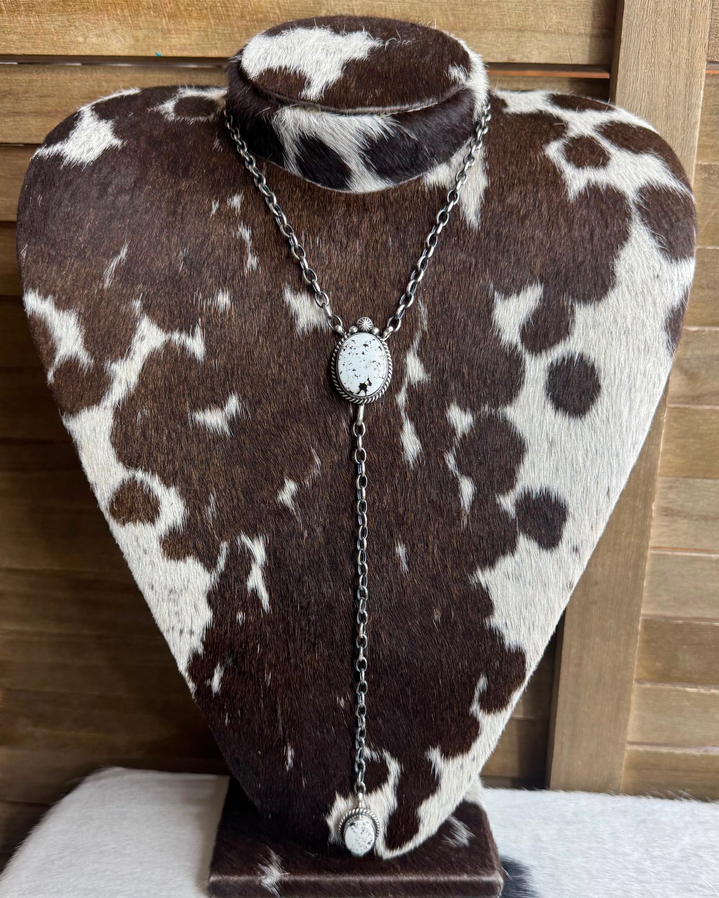 White Buffalo 2 Stone Lariat *Native