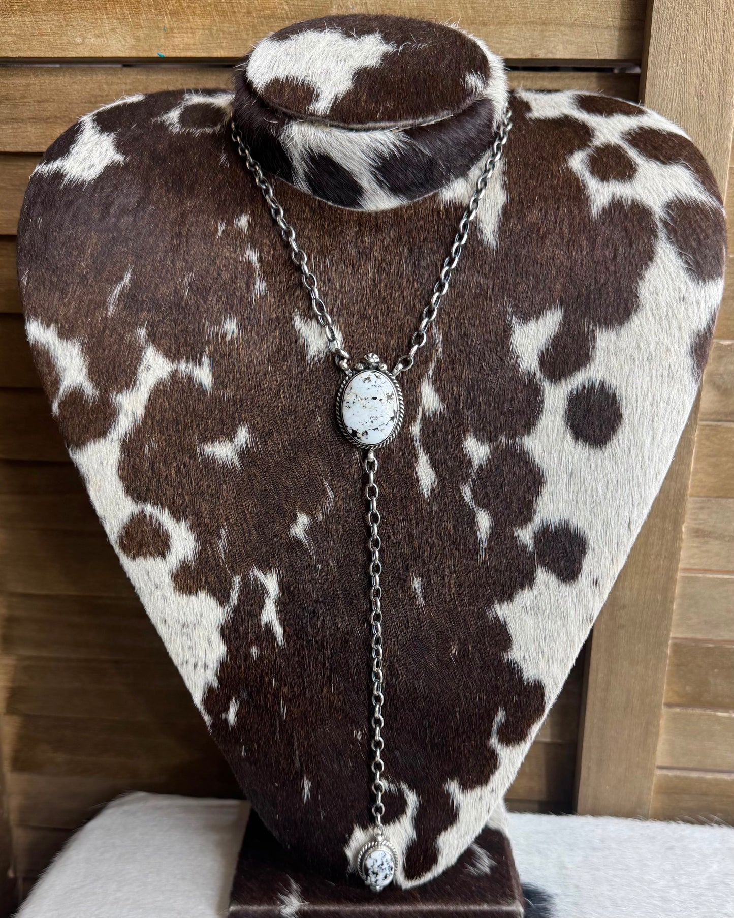 White Buffalo 2 Stone Lariat *Native
