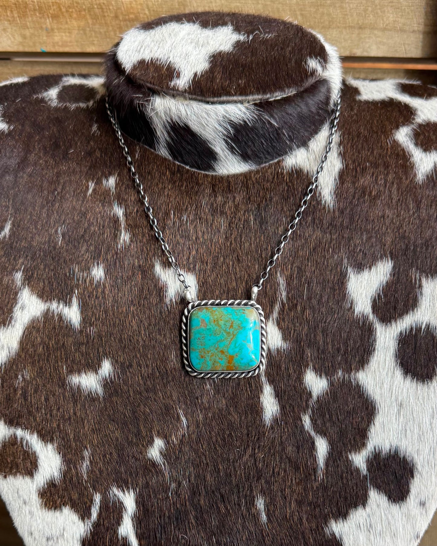 Turquoise Square Necklace *Native
