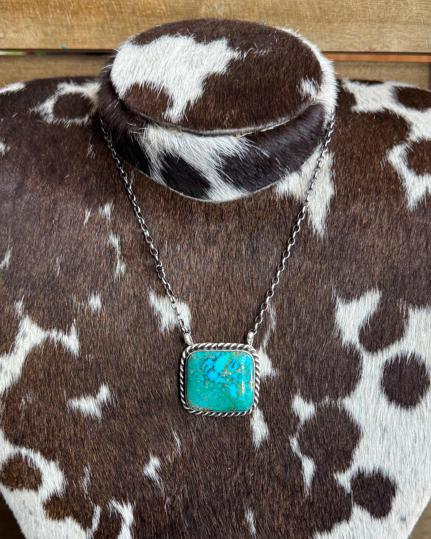 Turquoise Square Necklace *Native