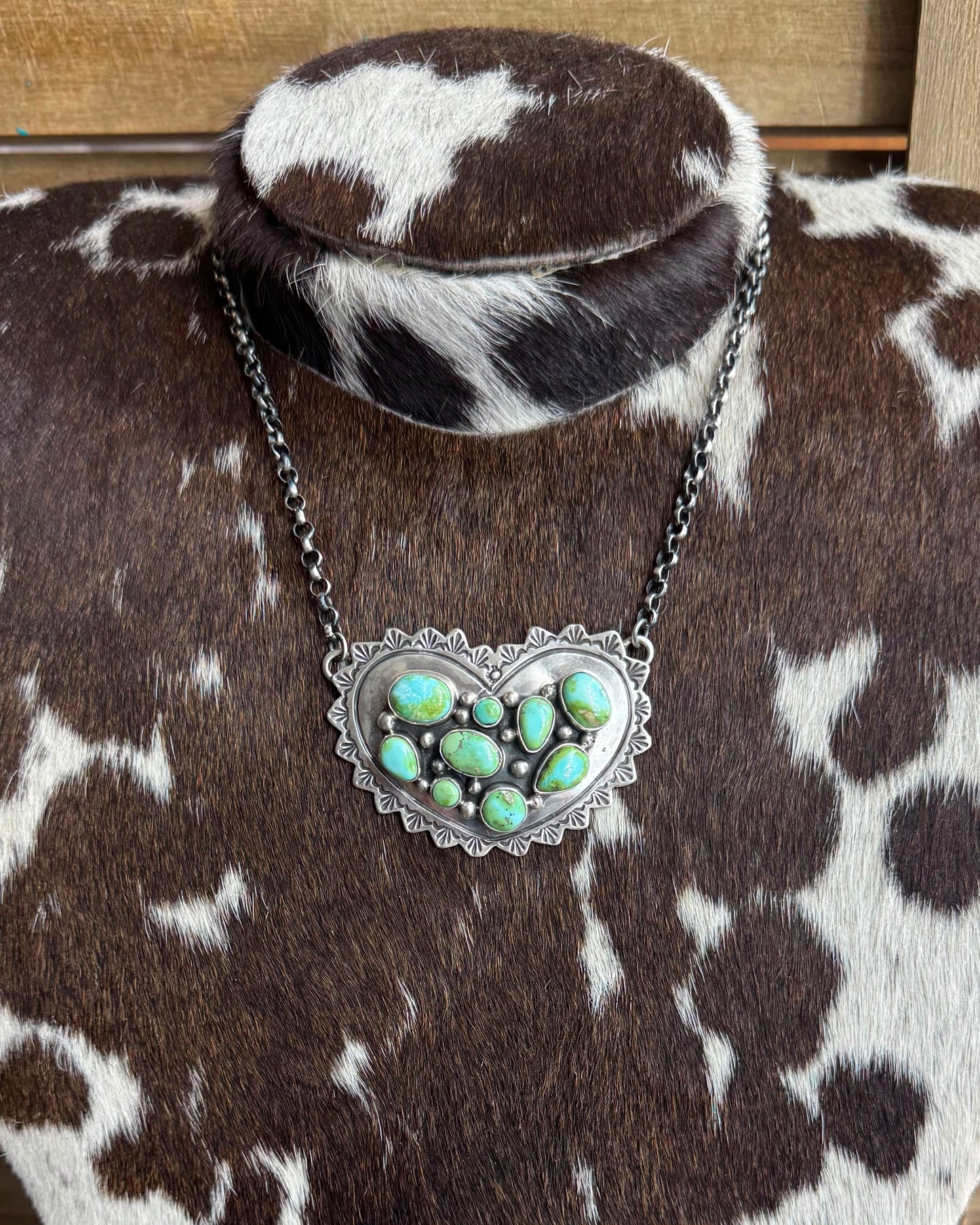Pebbled Sonoran Heart Necklace *Native