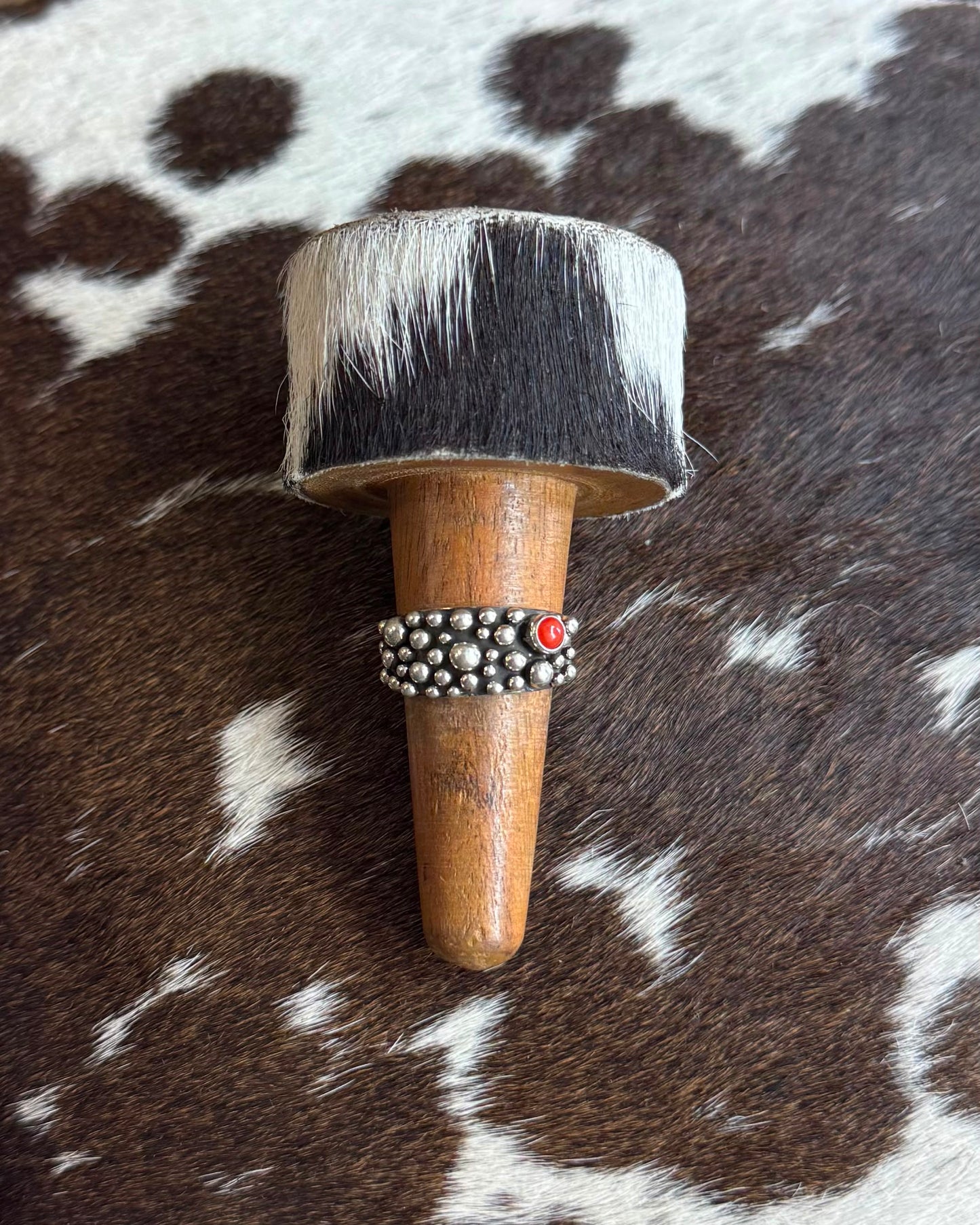 Sterling Beaded Coral Ring *Native
