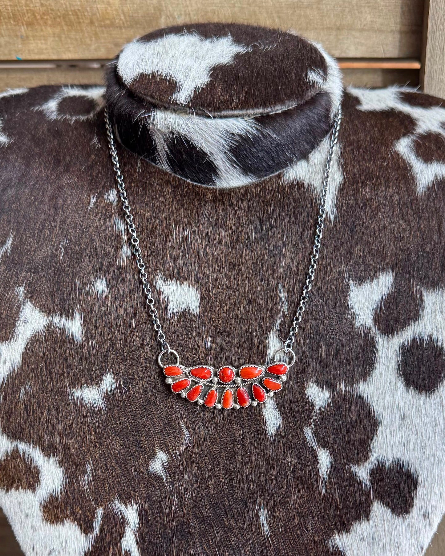Half Cluster Coral Necklace *Native