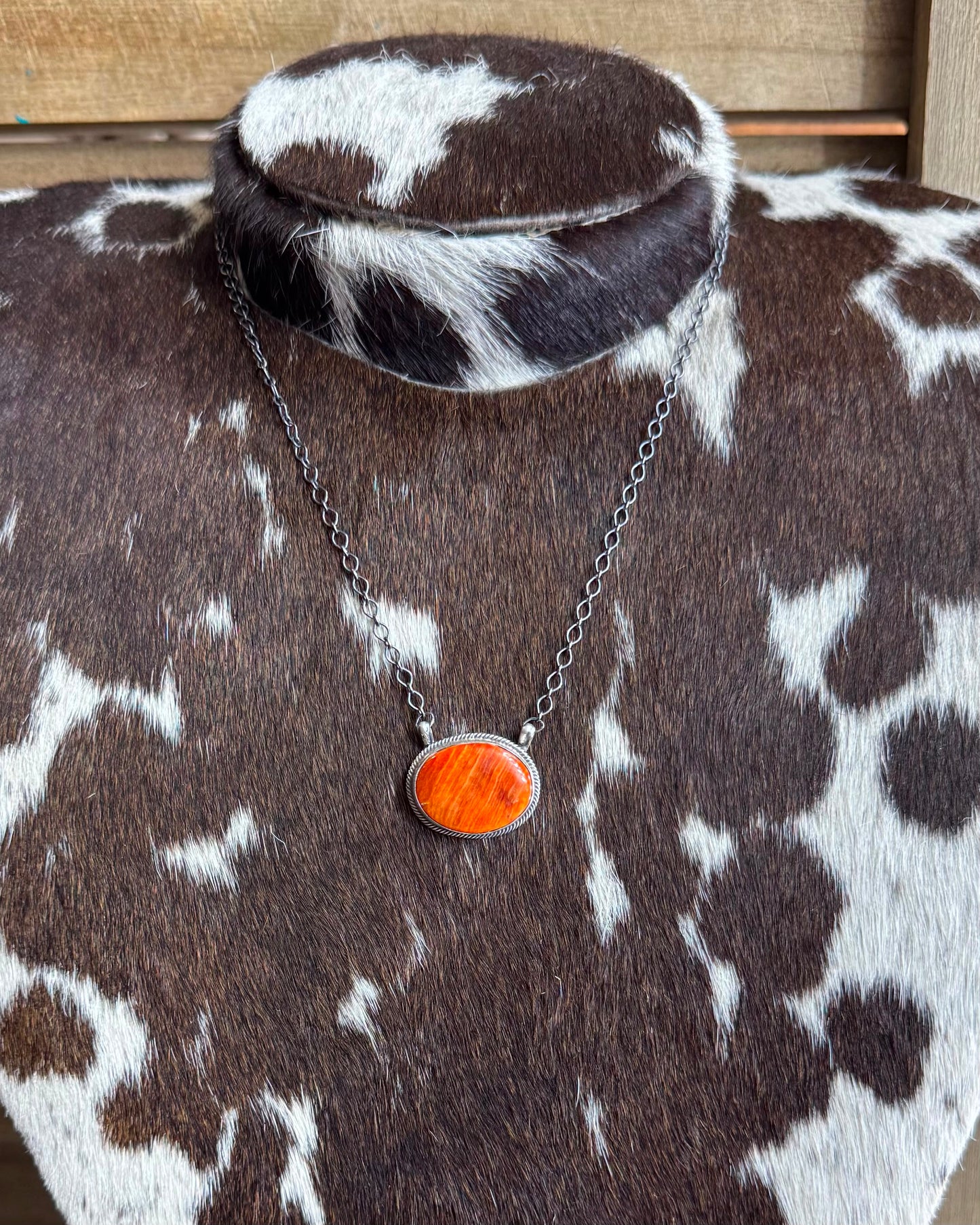 Orange Spiny Round Necklace *Native