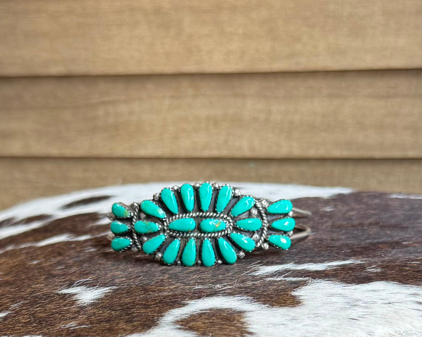 Green Turquoise Cluster Cuff *Native