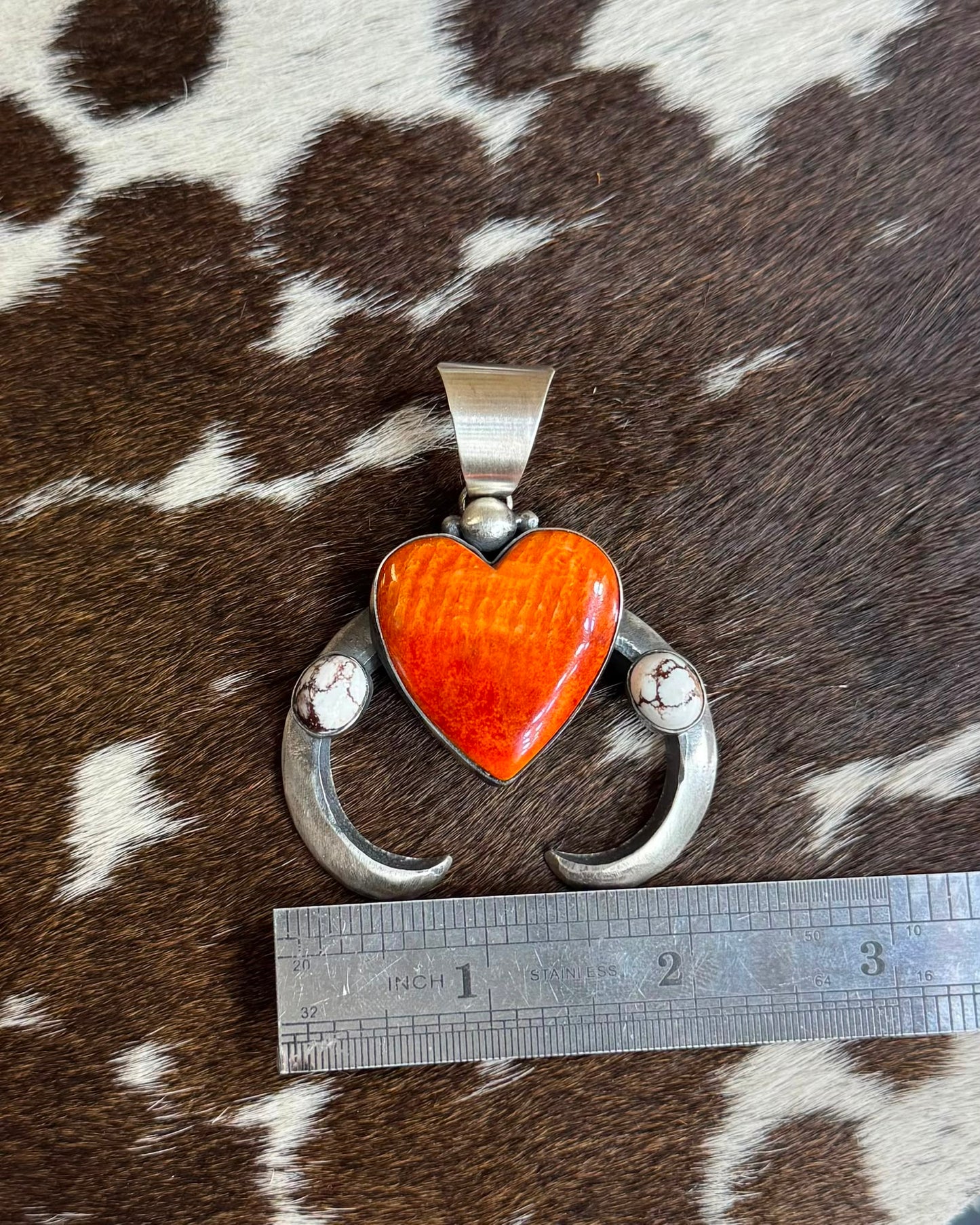 Orange Spiny Heart Naja Pendant *Native