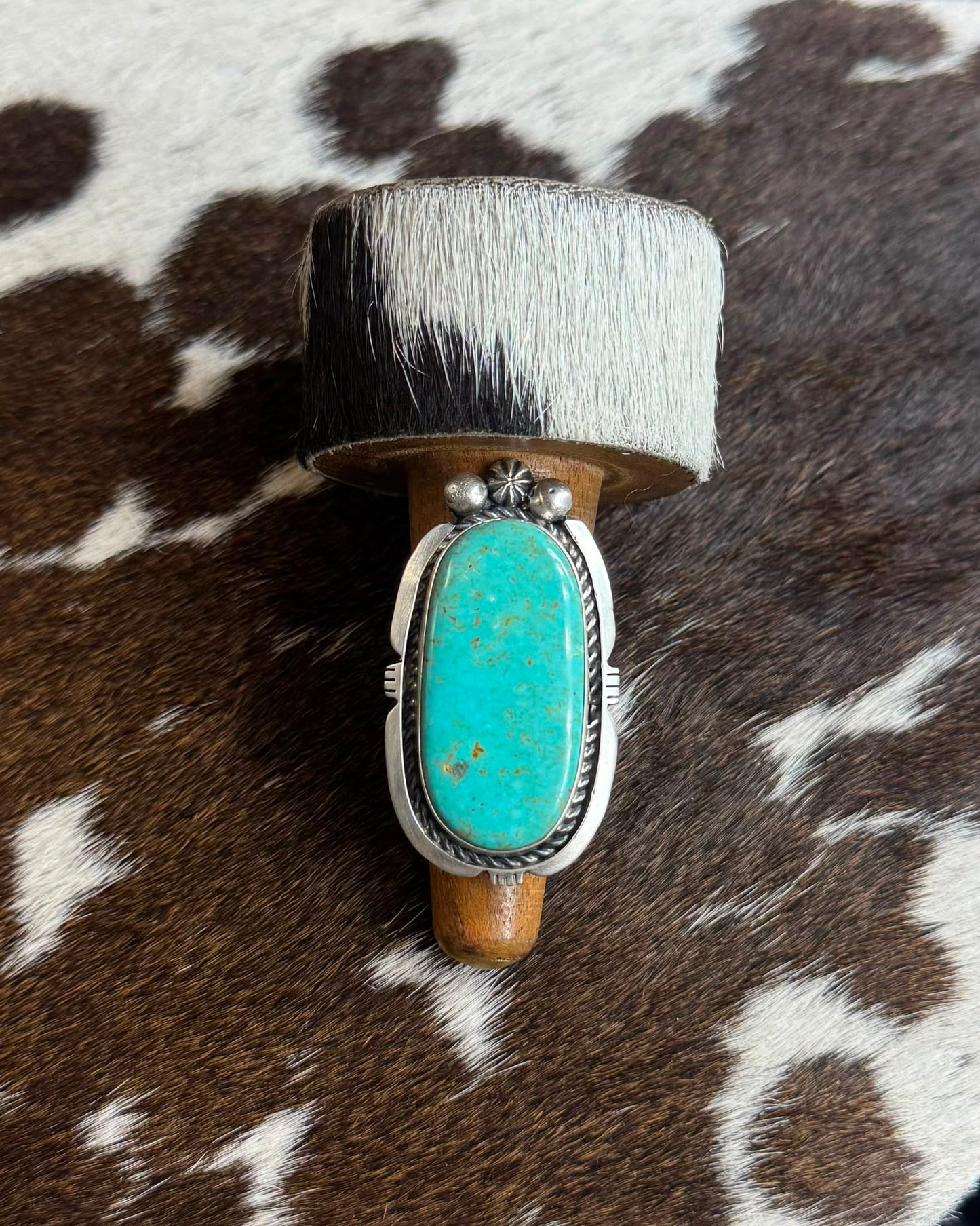 Turquoise Concho Bead Ring *Native