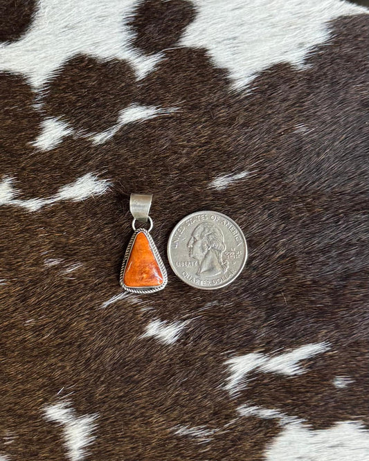 Orange Spiny Triangle Pendant *Native