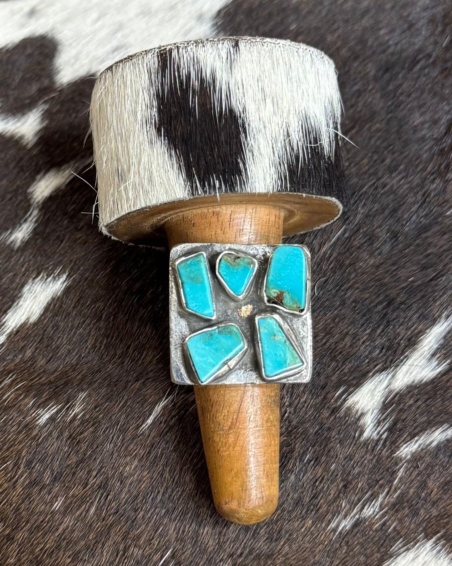 Kingman Silver Square Ring *Native