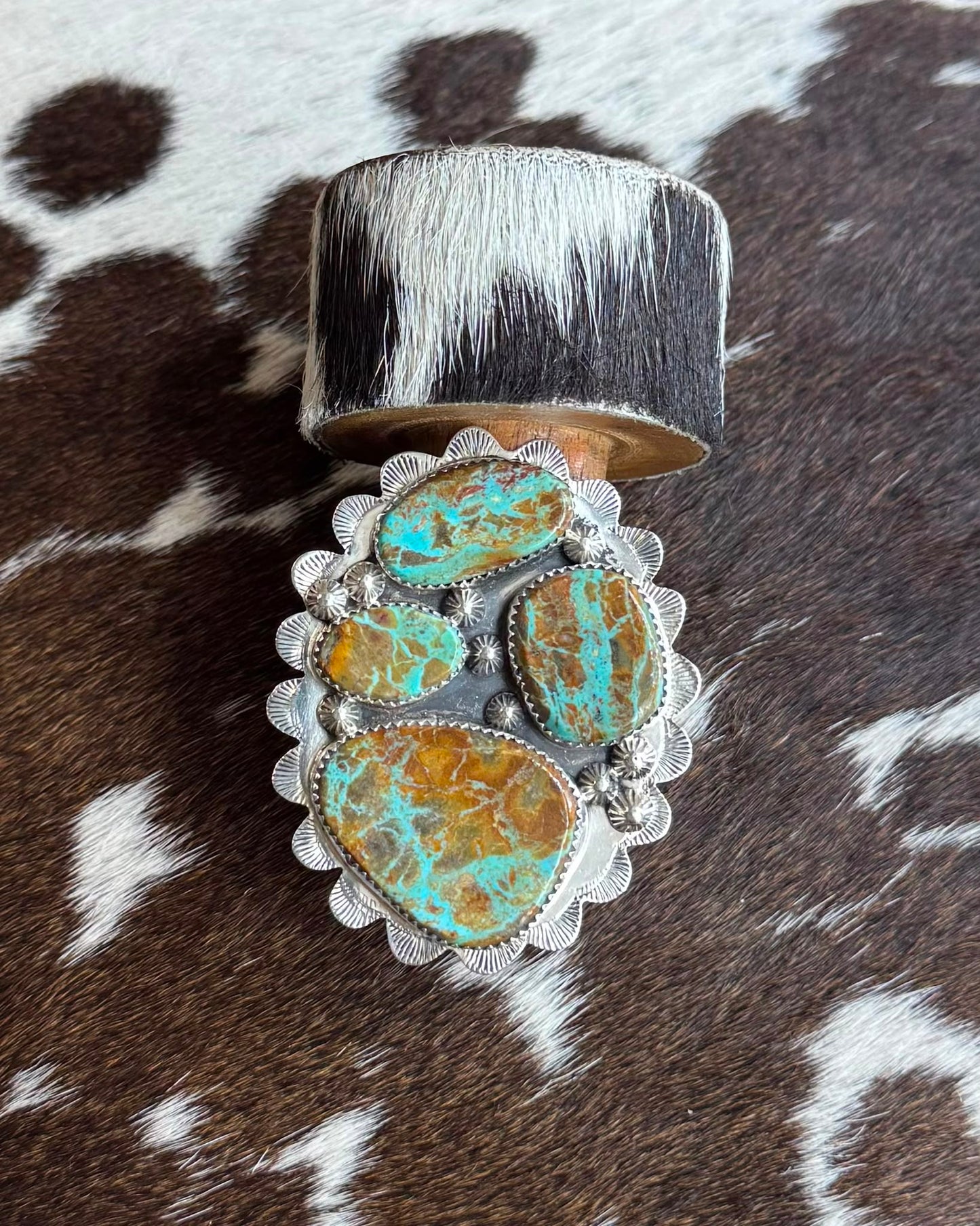 4 Stone Lg Pebbled Ring *Native