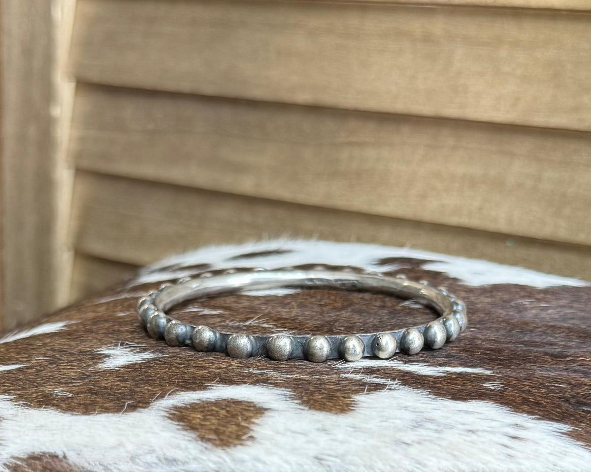 Studded Sterling Silver Bangle *Native