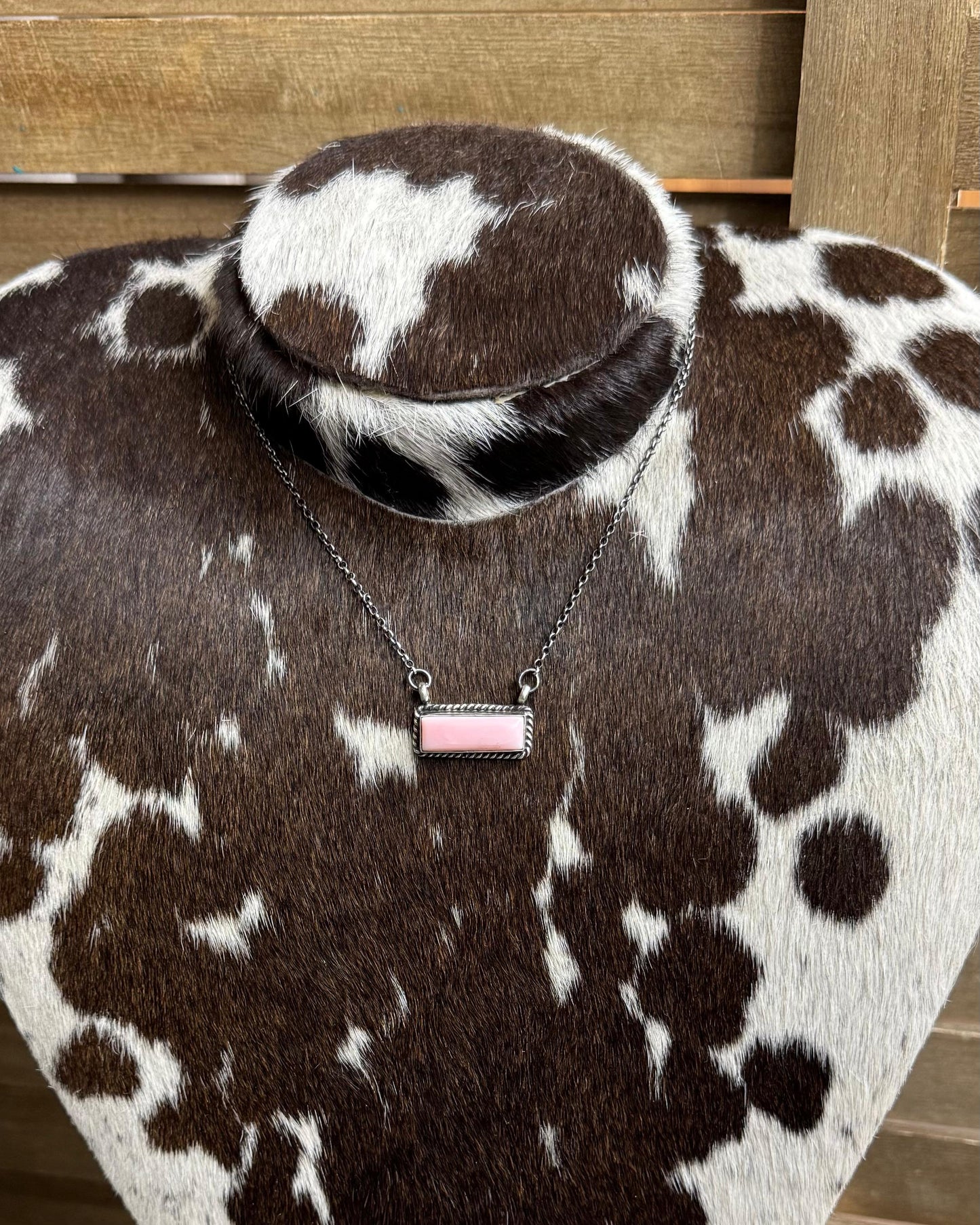 Pink Conch Bar Necklace *Native
