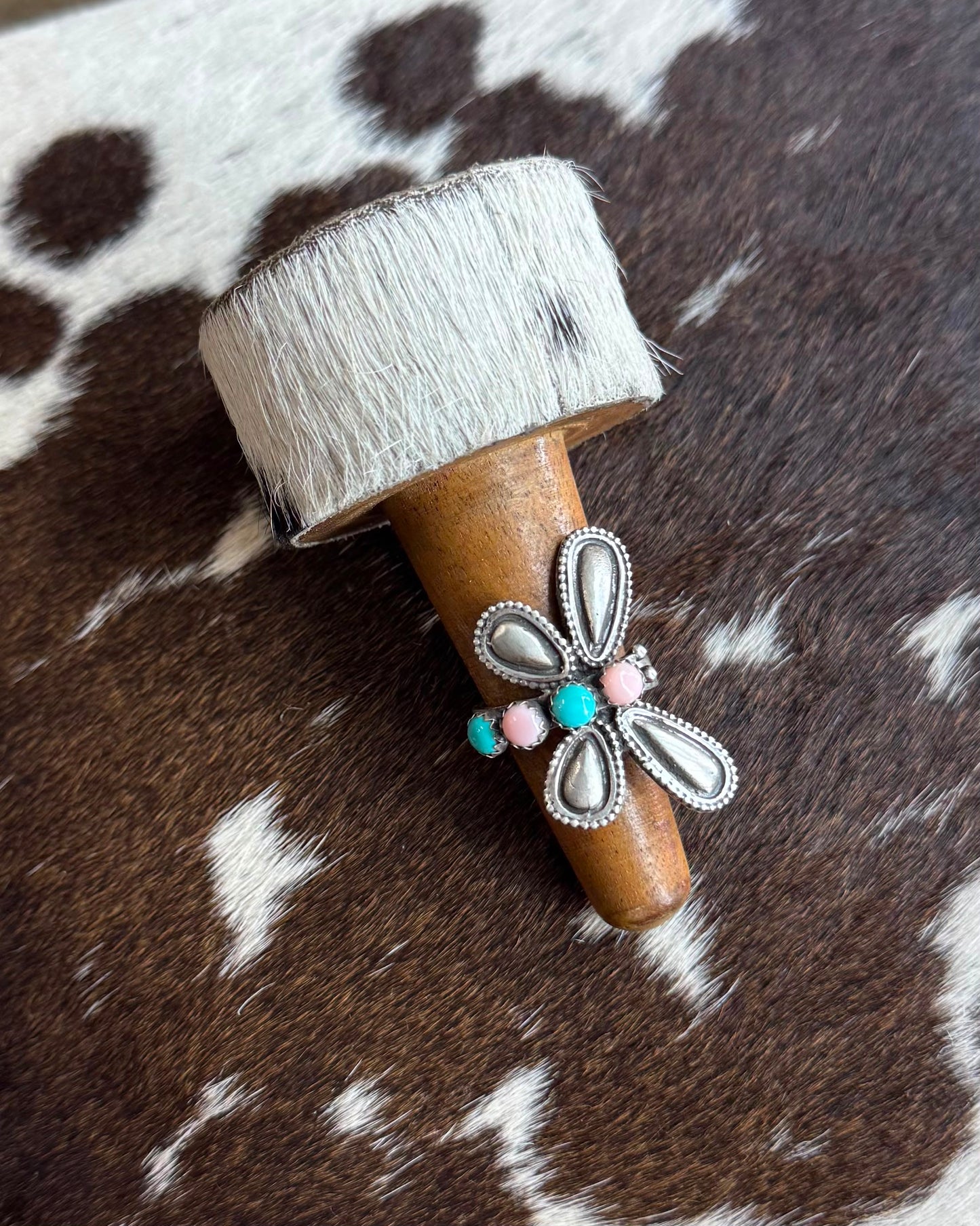 Pink & Turquoise Dragonfly Ring *Native